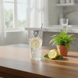 Tall Plastic Cup Dots 580ml Transparent