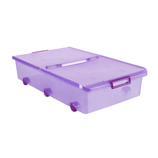 Tatay Under Bed Wheeled Storage Box Fuchsia 63 Liter