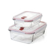 Tatay Hermetic Glass Container 0.37L+1.1L Set of 2pcs