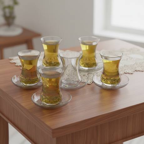 Green Tea Cup 130ml With Saucer (Set of 12pcs)