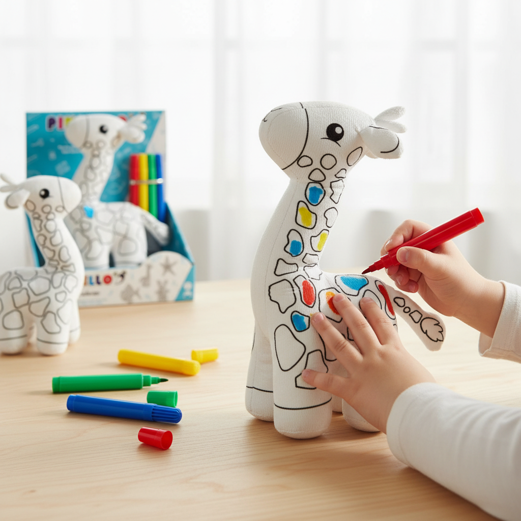 Giraffe Teddy to Paint With Marker