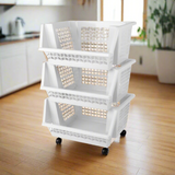 Three Layer Kitchen Storage Rack With Wheel