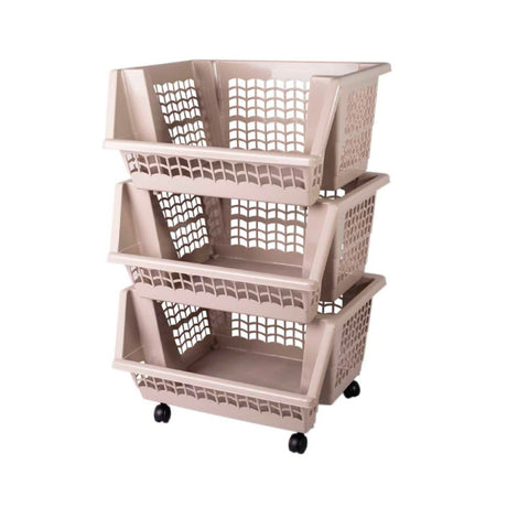 Three Layer Kitchen Storage Rack With Wheel