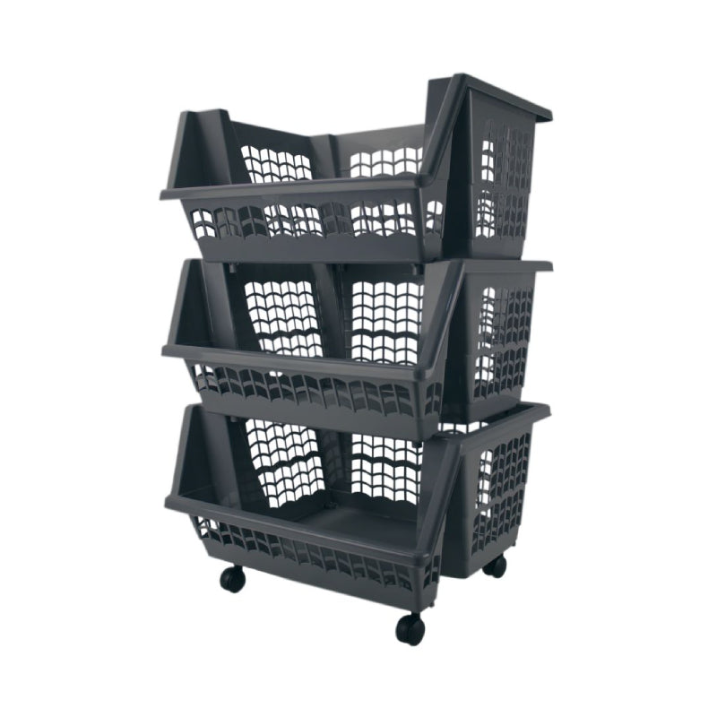 Three Layer Kitchen Storage Rack With Wheel