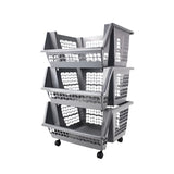 Three Layer Kitchen Storage Rack With Wheel