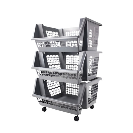 Three Layer Kitchen Storage Rack With Wheel