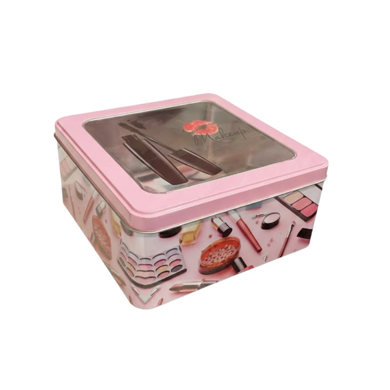 Tin Makeup Box With Window