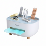 Tissue Box With Multifunctional Holder White/Blue