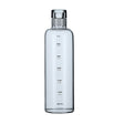 Transparent Grey Glass Water Bottle 500ml