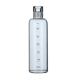 Transparent Grey Glass Water Bottle 500ml