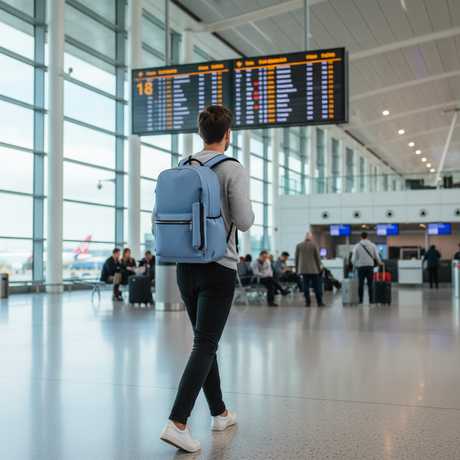 Travel Backpack Pale Blue