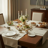 Kitchen & Serving Tray White Marble Glass