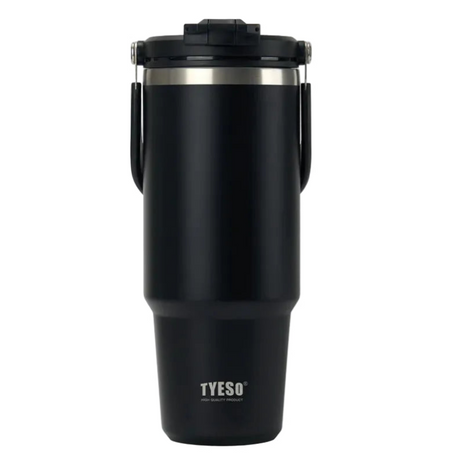 Tyeso Roam Tumbler 2.0 With Flip Straw & Sip Lid 750ml Black