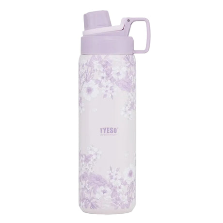 Tyeso Vacuum Insulated Sports Bottle 900ml Floral Veil Lavender