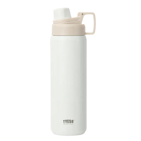 Tyeso Vibrant Vacuum Insulated Sports Bottle 900ml White