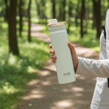 Tyeso Vibrant Vacuum Insulated Sports Bottle 750ml White