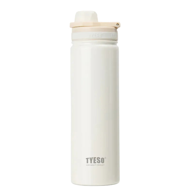 Tyeso Vibrant Vacuum Insulated Sports Bottle 750ml White
