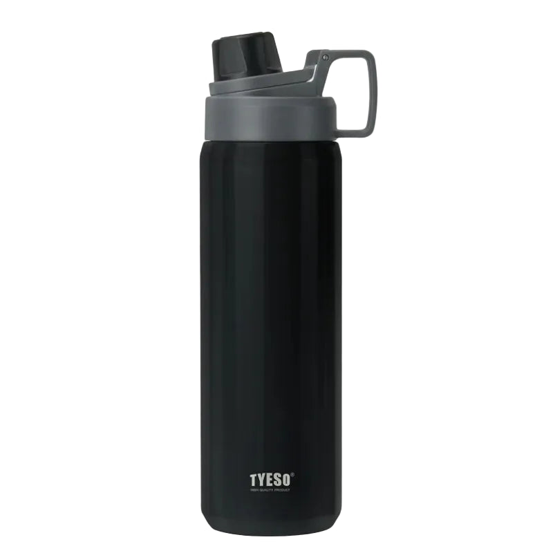 Tyeso Vibrant Vacuum Insulated Sports Bottle 900ml Black