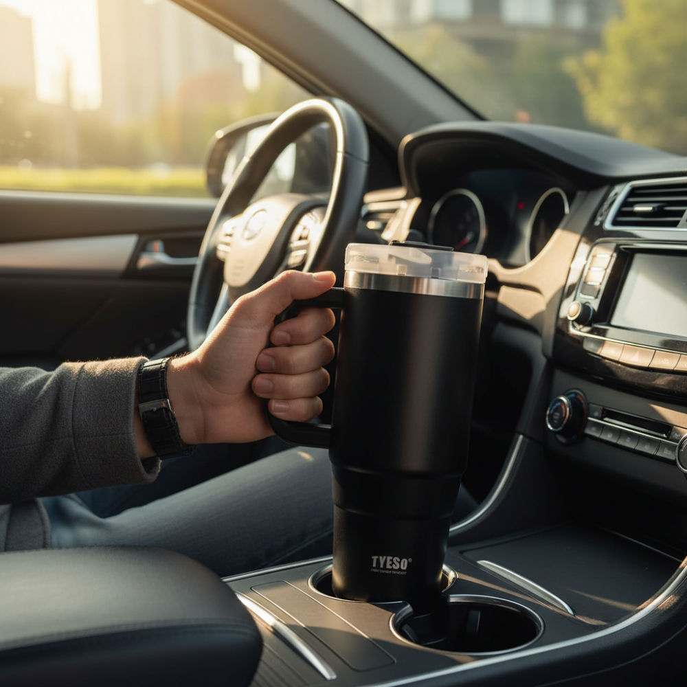 Tyeso Aura Insulated Travel Tumbler 1200ml Black