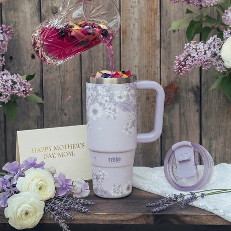 Tyeso Aura Travel Tumbler 900ml Floral Veil Lavender
