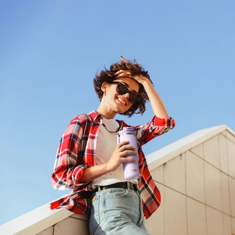 Tyeso Roam Tumbler 2.0 With Flip Straw & Sip Lid 900ml Purple