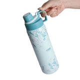 Tyeso Vacuum Insulated Sports Bottle 900ml Floral Mist Blue