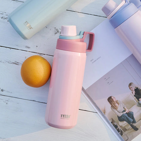 Tyeso Vibrant Vacuum Insulated Sports Bottle 900ml Pink