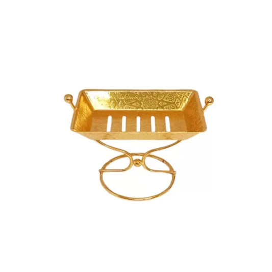 Soup Dish Gold with Stand