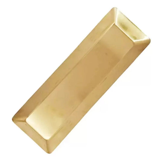 Stainless Steel Long Rectangle Tray Gold