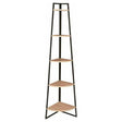 Corner Shelf 5 Levels Wood Steel