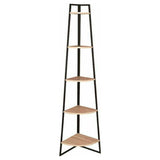 Corner Shelf 5 Levels Wood Steel