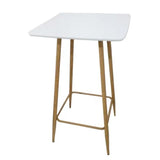 Square Bar Table White