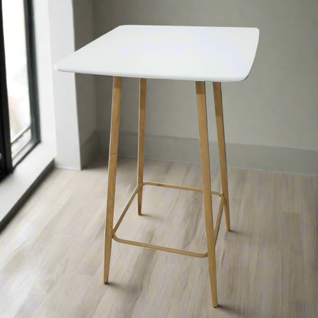 Square Bar Table White