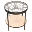 Clock Face Side Table Black
