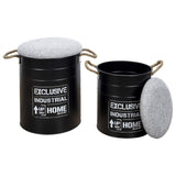 Nesting Pouffe Black
