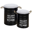 Nesting Pouffe Black