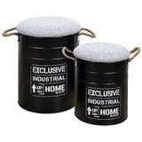 Nesting Pouffe Black
