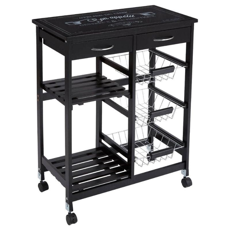 Bistro Trolley Black