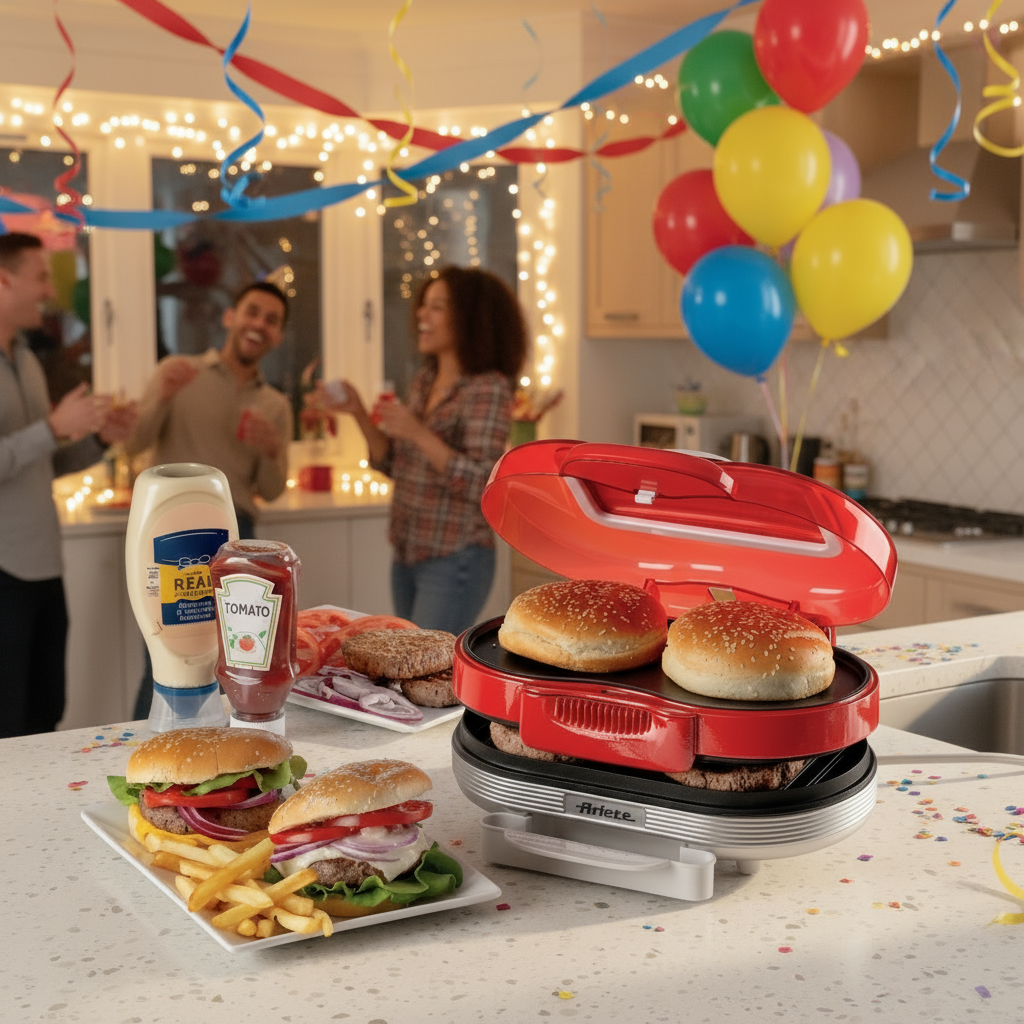 Hamburger Maker Party Time Red