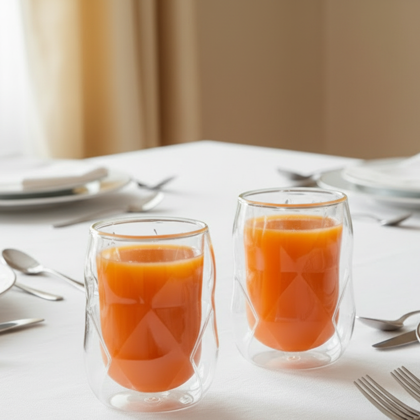 Set Of 2 Double Wall Glasses 350ml