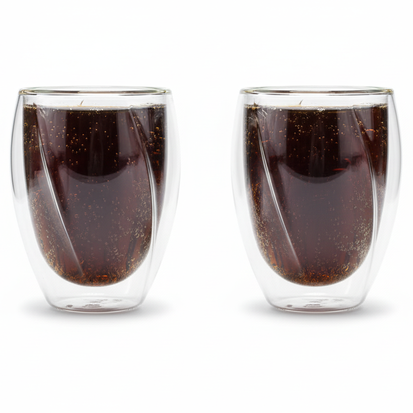 Set Of 2 Double Wall Glass 300ml