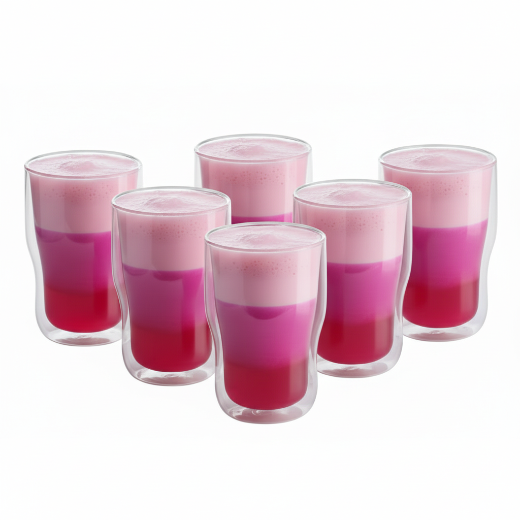 Set Of 6 Double Wall Glasses 350ml