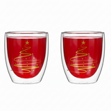 Set Of 2 Latte Double Wall Glasses 320ml