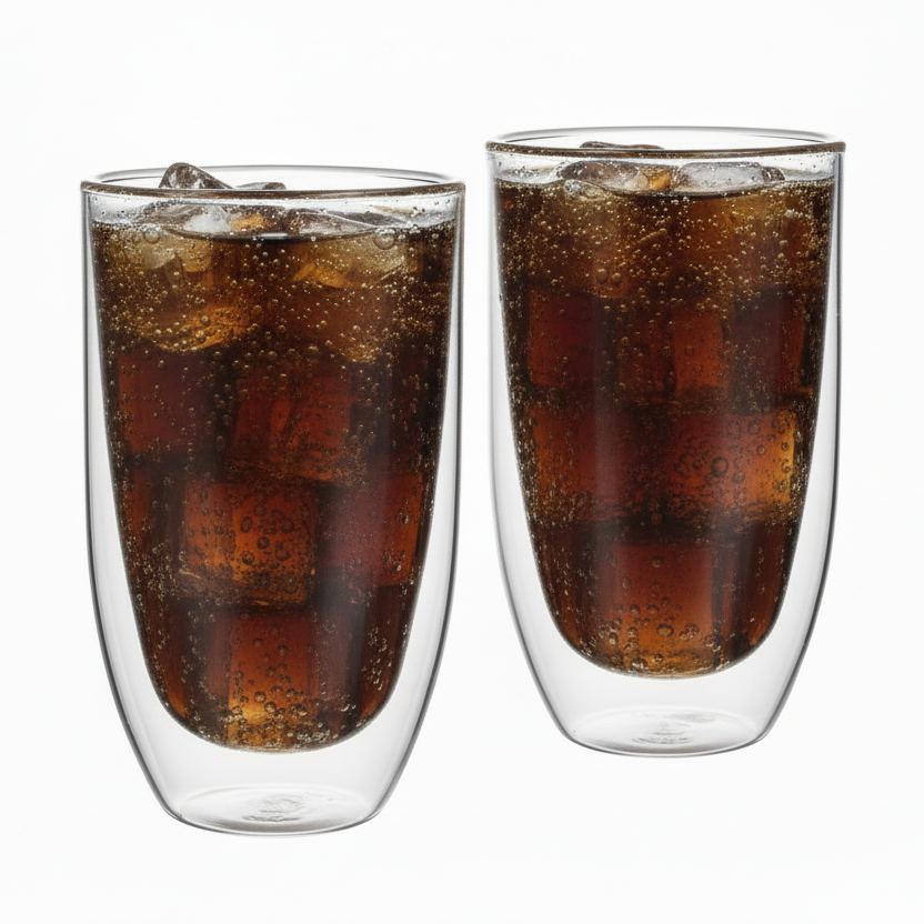 Set Of 2 Double Wall Glasses 350ml