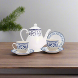 Aster Blue Ceramic Tea Set 24pcs