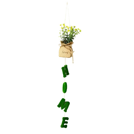 Artificial Plant Hanging Home Letter