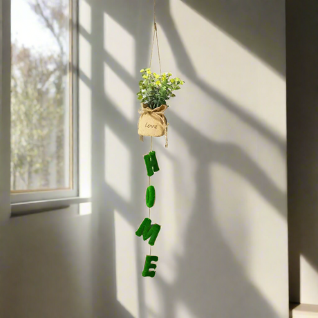 Artificial Plant Hanging Home Letter