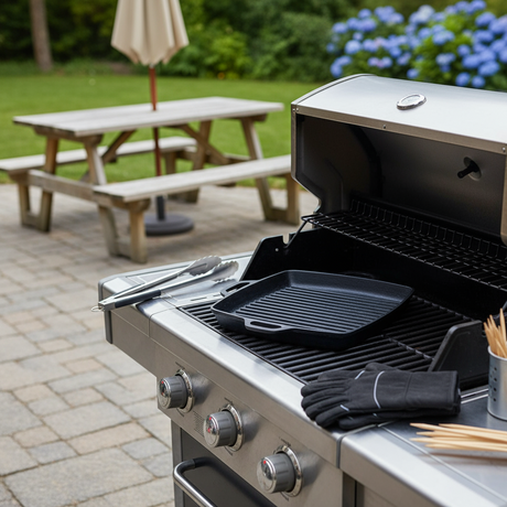 Cast Iron Grill Pan 28cm Dual Handle