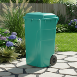 Garbage Truck 180 LT Green With Wheels