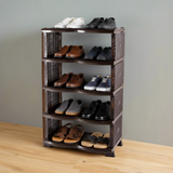 Rattan Eco Shoes Rack Brown